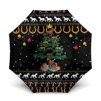 Horse Christmas Tree Christmas Design Umbrella Xmas Holiday Patterns - Wonder Print Shop