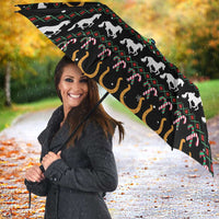 Horse Christmas Tree Christmas Design Umbrella Xmas Holiday Patterns - Wonder Print Shop