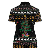 Horse Christmas Tree Christmas Design Women Polo Shirt Xmas Holiday Patterns - Wonder Print Shop