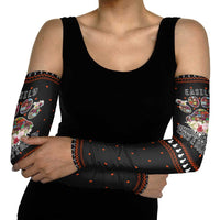 Cat And Books Christmas Arm Sleeves Xmas Holiday Patterns - Wonder Print Shop