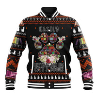 Cat And Books Christmas Baseball Jacket Xmas Holiday Patterns - Wonder Print Shop