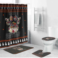 Cat And Books Christmas Bathroom Set Xmas Holiday Patterns - Wonder Print Shop