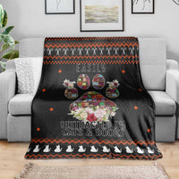 Cat And Books Christmas Blanket Xmas Holiday Patterns - Wonder Print Shop