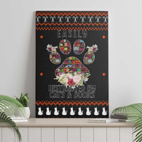 Cat And Books Christmas Canvas Wall Art Xmas Holiday Patterns - Wonder Print Shop