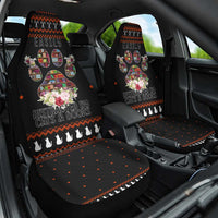 Cat And Books Christmas Car Seat Cover Xmas Holiday Patterns - Wonder Print Shop