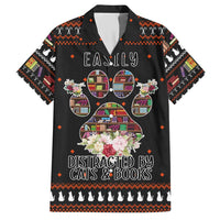 Cat And Books Christmas Hawaiian Shirt Xmas Holiday Patterns - Wonder Print Shop