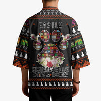 Cat And Books Christmas Kimono Xmas Holiday Patterns - Wonder Print Shop