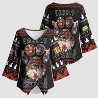 Cat And Books Christmas Kimono Sleeve Blouse Xmas Holiday Patterns - Wonder Print Shop