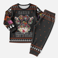 Cat And Books Christmas Pajama Set Xmas Holiday Patterns - Wonder Print Shop