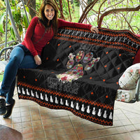 Cat And Books Christmas Quilt Xmas Holiday Patterns - Wonder Print Shop