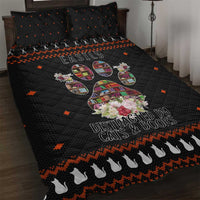 Cat And Books Christmas Quilt Bed Set Xmas Holiday Patterns - Wonder Print Shop