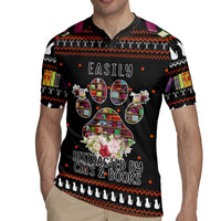 Cat And Books Christmas Rugby Jersey Xmas Holiday Patterns - Wonder Print Shop