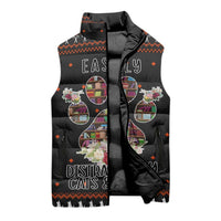 Cat And Books Christmas Sleeveless Puffer Jacket Xmas Holiday Patterns - Wonder Print Shop