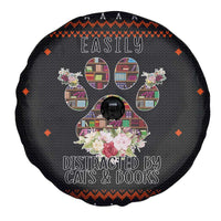 Cat And Books Christmas Spare Tire Cover Xmas Holiday Patterns - Wonder Print Shop