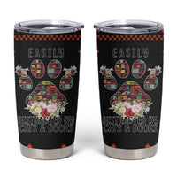 Cat And Books Christmas Tumbler Cup Xmas Holiday Patterns - Wonder Print Shop