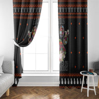 Cat And Books Christmas Window Curtain Xmas Holiday Patterns - Wonder Print Shop