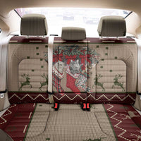 Cat And Sock Christmas Back Car Seat Cover Xmas Holiday Patterns - Wonder Print Shop