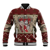 Cat And Sock Christmas Baseball Jacket Xmas Holiday Patterns - Wonder Print Shop