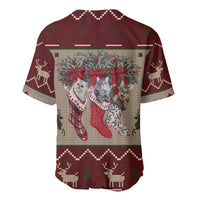 Cat And Sock Christmas Baseball Jersey Xmas Holiday Patterns - Wonder Print Shop