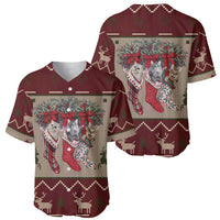 Cat And Sock Christmas Baseball Jersey Xmas Holiday Patterns - Wonder Print Shop