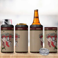 Cat And Sock Christmas 4 in 1 Can Cooler Tumbler Xmas Holiday Patterns - Wonder Print Shop