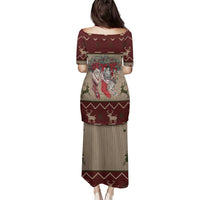 Cat And Sock Christmas Family Matching Puletasi and Hawaiian Shirt Xmas Holiday Patterns - Wonder Print Shop