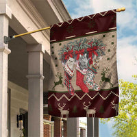 Cat And Sock Christmas Garden Flag Xmas Holiday Patterns - Wonder Print Shop