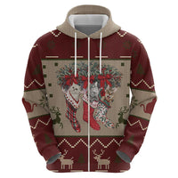 Cat And Sock Christmas Hoodie Xmas Holiday Patterns - Wonder Print Shop