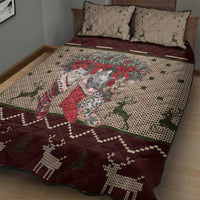 Cat And Sock Christmas Quilt Bed Set Xmas Holiday Patterns - Wonder Print Shop