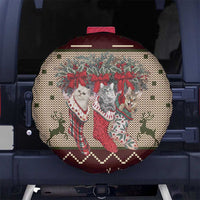 Cat And Sock Christmas Spare Tire Cover Xmas Holiday Patterns - Wonder Print Shop