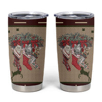 Cat And Sock Christmas Tumbler Cup Xmas Holiday Patterns - Wonder Print Shop