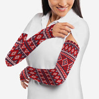 Cat Be Kind Christmas Arm Sleeves Xmas Holiday Patterns - Wonder Print Shop