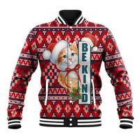 Cat Be Kind Christmas Baseball Jacket Xmas Holiday Patterns - Wonder Print Shop