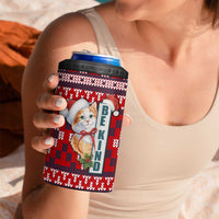 Cat Be Kind Christmas 4 in 1 Can Cooler Tumbler Xmas Holiday Patterns - Wonder Print Shop