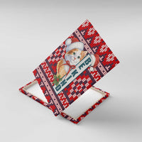 Cat Be Kind Christmas Canvas Wall Art Xmas Holiday Patterns - Wonder Print Shop