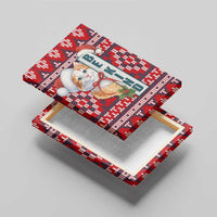 Cat Be Kind Christmas Canvas Wall Art Xmas Holiday Patterns - Wonder Print Shop