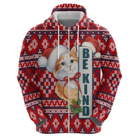 Cat Be Kind Christmas Hoodie Xmas Holiday Patterns - Wonder Print Shop
