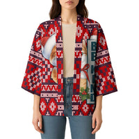 Cat Be Kind Christmas Kimono Xmas Holiday Patterns - Wonder Print Shop