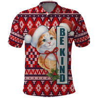 Cat Be Kind Christmas Polo Shirt Xmas Holiday Patterns - Wonder Print Shop