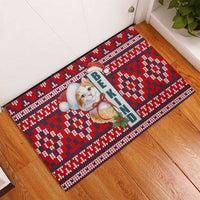 Cat Be Kind Christmas Rubber Doormat Xmas Holiday Patterns - Wonder Print Shop