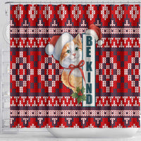 Cat Be Kind Christmas Shower Curtain Xmas Holiday Patterns - Wonder Print Shop