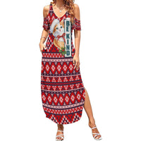 Cat Be Kind Christmas Summer Maxi Dress Xmas Holiday Patterns - Wonder Print Shop