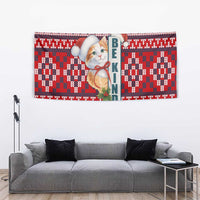 Cat Be Kind Christmas Tapestry Xmas Holiday Patterns - Wonder Print Shop