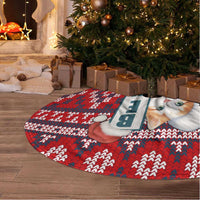 Cat Be Kind Christmas Tree Skirt Xmas Holiday Patterns - Wonder Print Shop