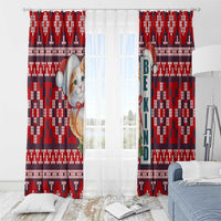 Cat Be Kind Christmas Window Curtain Xmas Holiday Patterns - Wonder Print Shop