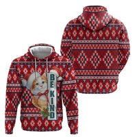Cat Be Kind Christmas Zip Hoodie Xmas Holiday Patterns - Wonder Print Shop