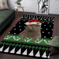Cat Be Nice Christmas Area Rug Xmas Holiday Patterns - Wonder Print Shop