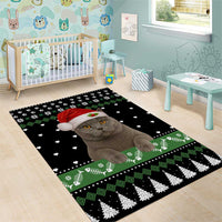 Cat Be Nice Christmas Area Rug Xmas Holiday Patterns - Wonder Print Shop