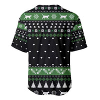 Cat Be Nice Christmas Baseball Jersey Xmas Holiday Patterns - Wonder Print Shop