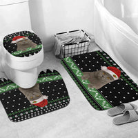 Cat Be Nice Christmas Bathroom Set Xmas Holiday Patterns - Wonder Print Shop
